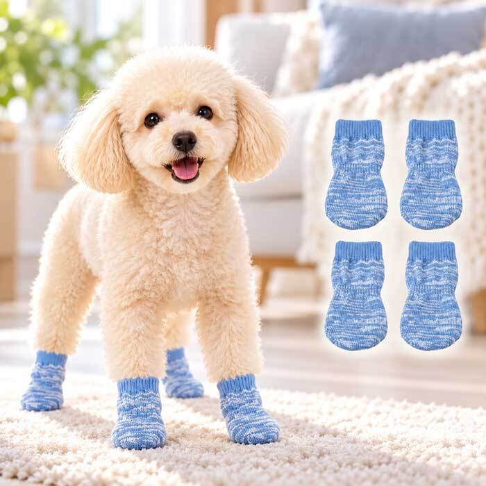 犬用靴下 滑り止め ゴム付き NEW ドッグソックス 小型犬 中型犬 肉球保護 足舐め防止 室内用 介護 シニア犬 防寒 フローリング対策 犬服 靴下 脱げにくい 犬の靴下