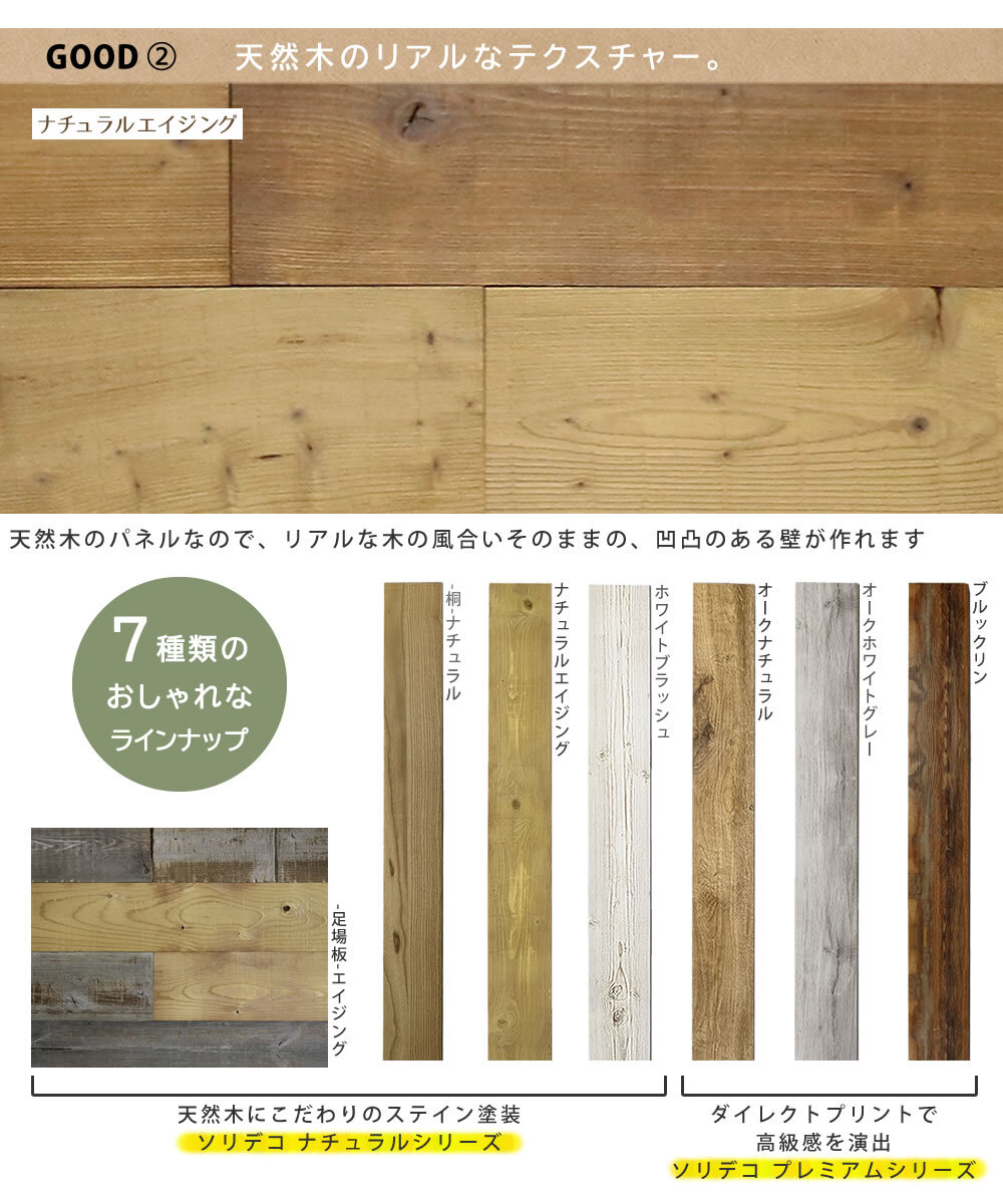 SOLIDECO 壁に貼れる天然木パネル 40枚組 約6m2 送料無料 壁パネル ウォールパネル ウッドパネル DIY 壁紙