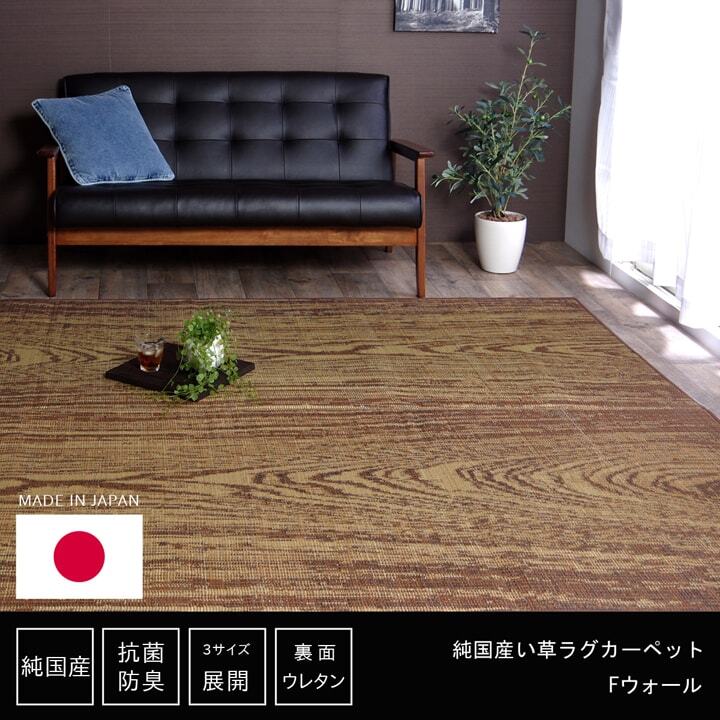 夏ラグ 夏用カーペット い草ラグ おしゃれ 国産 カーペット 『Fウォール』 約140×200cｍ