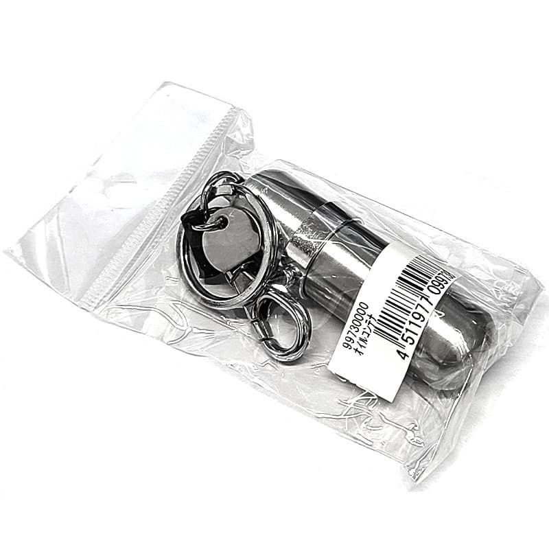 【特価品】携帯用 オイルタンク メーカー処分品 キーホルダー 持ち運び ZIPPO/オイルライター用 コンテナ 必需品 石入れ フリントホルダー付き ジッポー シルバー カラビナ