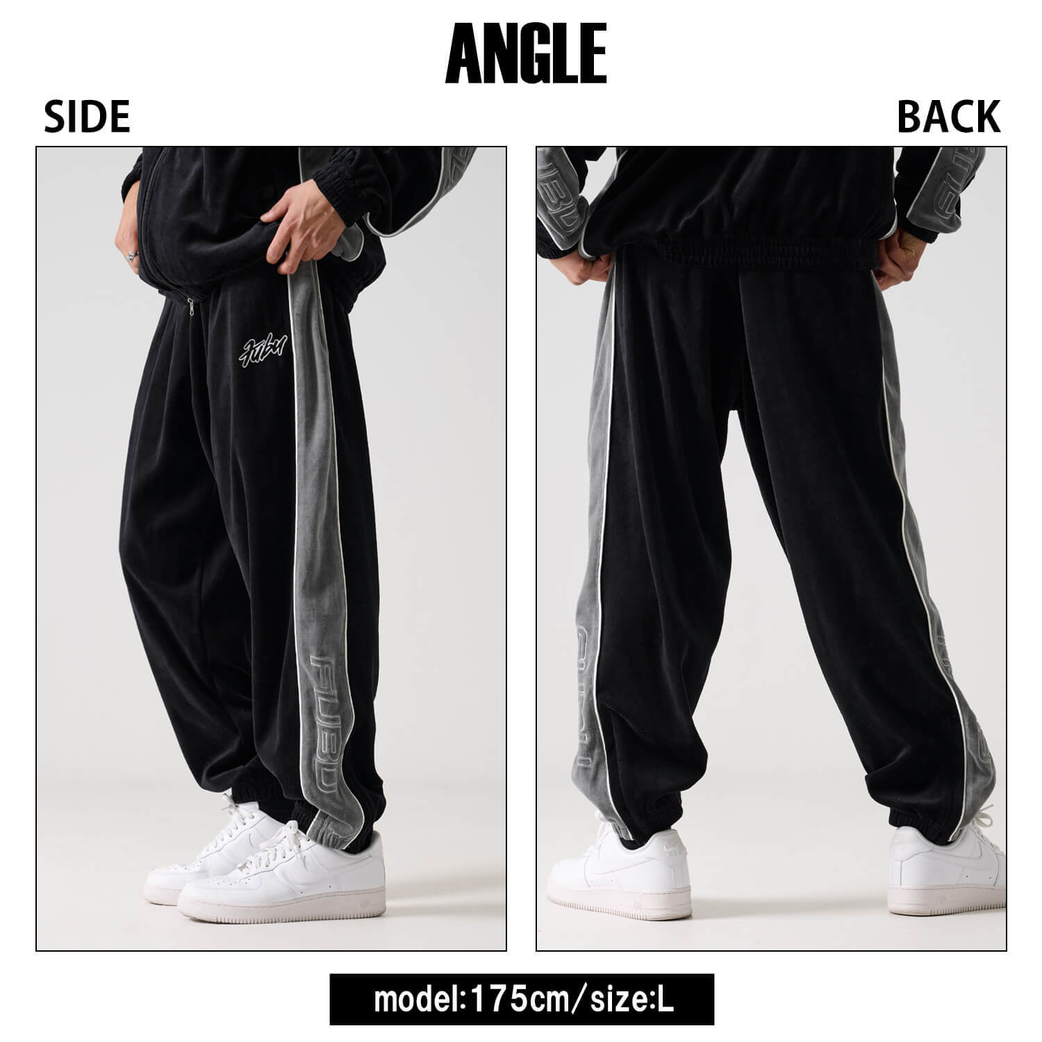 FUBU フブ ロングパンツ メンズ ベロアパンツ イージーパンツ トラックパンツ ルーズシルエット ウエストゴム ブランド 秋 冬 ロゴ 刺繍 大きいサイズ XL XXL オーバーサイズ アメカジ レディース ストリート系 黒 2025fw karlas