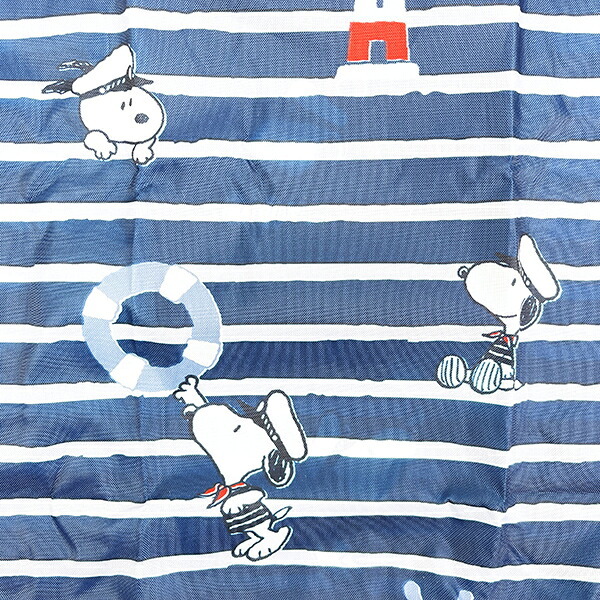 スヌーピー エコバッグ ボーダー ノーティカルスタイルシリーズ SNOOPY