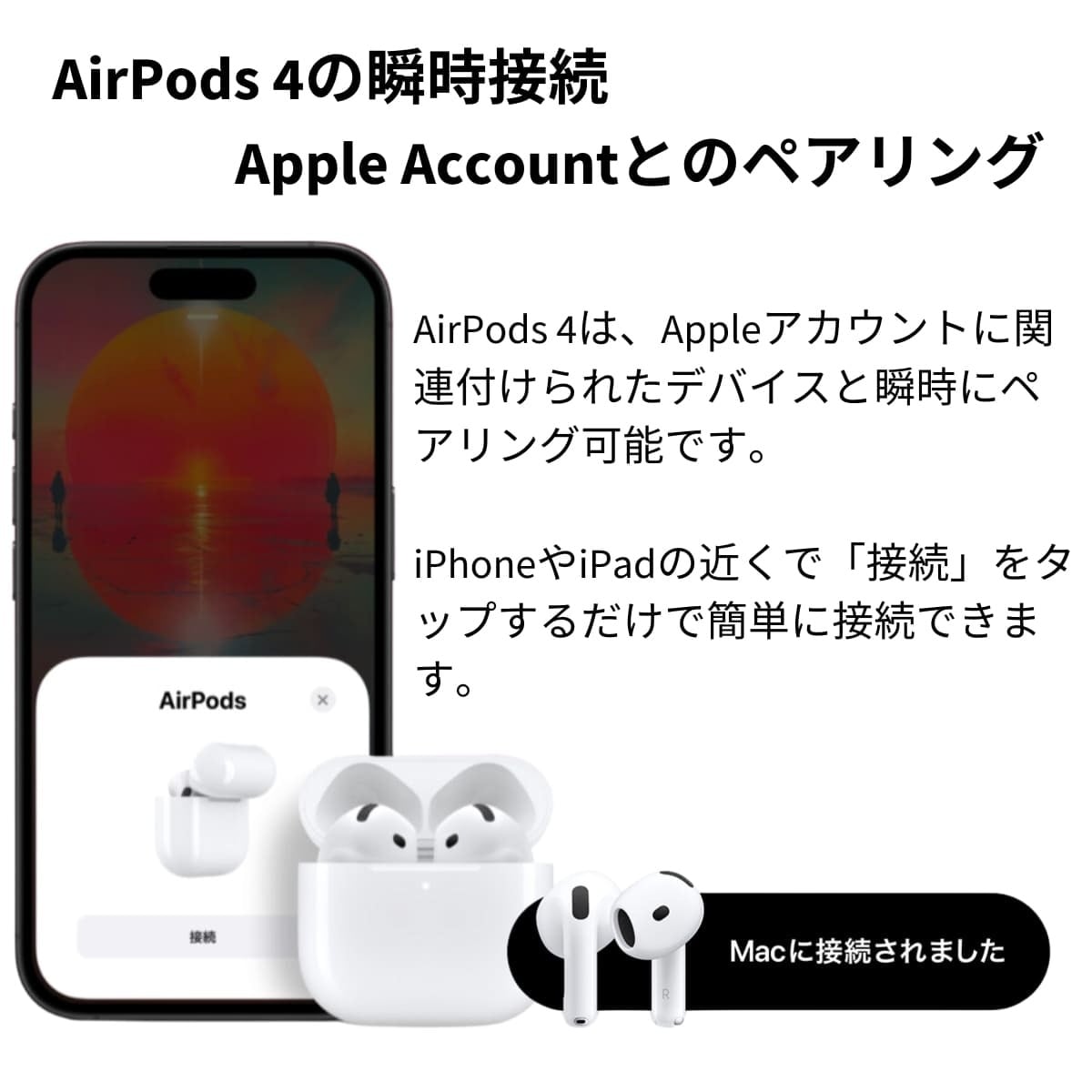Apple AirPods 4 通常モデル MXP63J/A エアーポッズ 第4世代