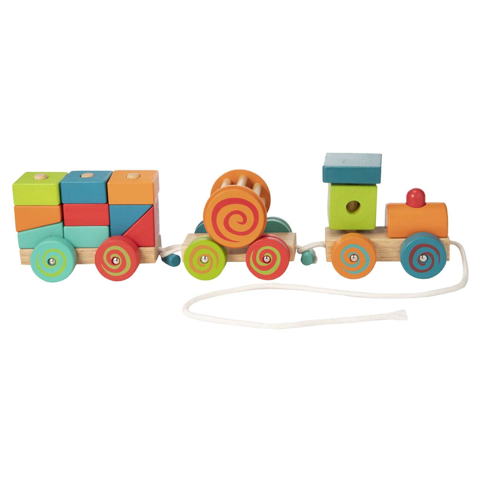 Egmont Toys エグモントトイズ 木製 汽車のブロックつみき プルトイ 引っ張るおもちゃ 木のおもちゃ ギフト プレゼント 出産祝い