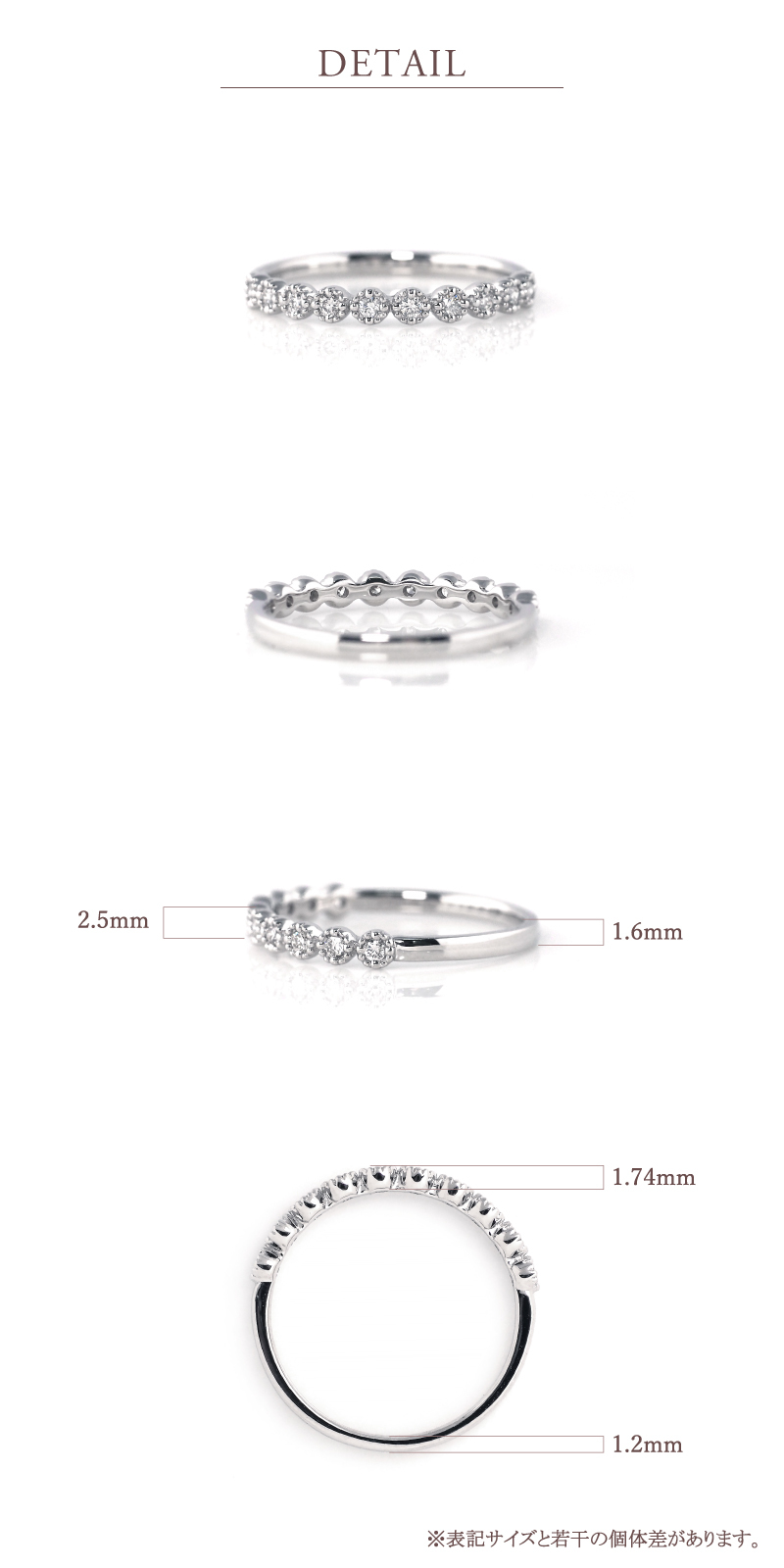 ダイヤモンド リング 指輪 ピンキーリング ピンキー ミルグレイン 0.12ct K18 18K 18金 プラチナ プラチナ950 ダイヤ 女性 レディース 誕生日 記念日 結婚記念日 錫婚式 10年 10周年 プレゼント ギフト 誕生日プレゼント 自分へのご褒美 20代 30代 40代 50代 60代 妻 彼女 ゴールド ホワイトゴールド ピンクゴールド イエローゴールド ダイヤ 金属アレルギー