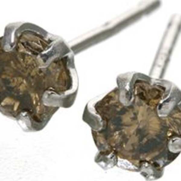 ピアス ダイヤモンド K18WG 0.4ct シャンパンダイヤ レディース 18金 ホワイトゴールド スタッドピアス ジュエリー アクセサリー シンプル 上品 プレゼント ギフト
