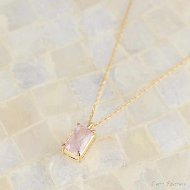  非加熱 ピーチサファイア　1.87ct ネックレス ペンダント 18金 K18 シンプル 一粒 一石 女性 プレゼント ギフト 誕生石 サファイア ピンク サファイアネックレス Drops