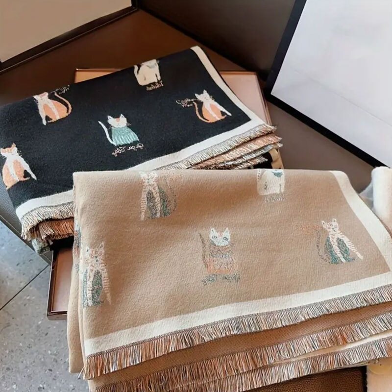 新作入荷 ストール ねこ 猫ストール 大判ショール ドット 水玉 スタイリッシュ 春夏秋冬 春 夏 秋 冬 水玉 ピンク ブラック ブラウン かわいい おしゃれ 猫好き 猫雑貨 猫柄 ネコ柄 シルエット ロング プレゼント 小物 マフラー 膝掛け ねこ雑貨