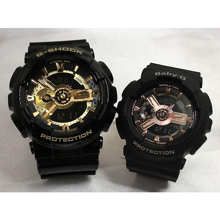 ペアウオッチ gショック恋人たちのGショック ペアウオッチ G-SHOCK BABY-G ペア腕時計 カシオ 2本セット  GA-110GB-1AJF BA-110RG-1AJF   夫婦　クリスマス プレゼント 誕生日 御祝い還暦 銀婚式 結婚記念日 婚約 人気  婚約　夫婦 高級　クリスマス プレゼント おすすめ