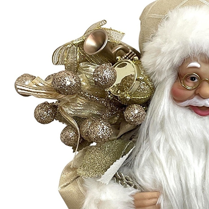 ヨーロピアンスタイルサンタクロース オフホワイト 高さ30cm クリスマス クリスマスグッズ オーナメント ノエル 人形 ドール 北欧 置物