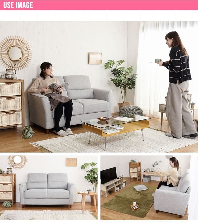 ソファ 座椅子 2人掛け ハイバック おしゃれ コンパクト 2人がけ 二人がけ ー 2人掛 リビング フロア ファブリック Rolf 幅147cm 高級感 大人テイスト ナチュラルモダン シンプル