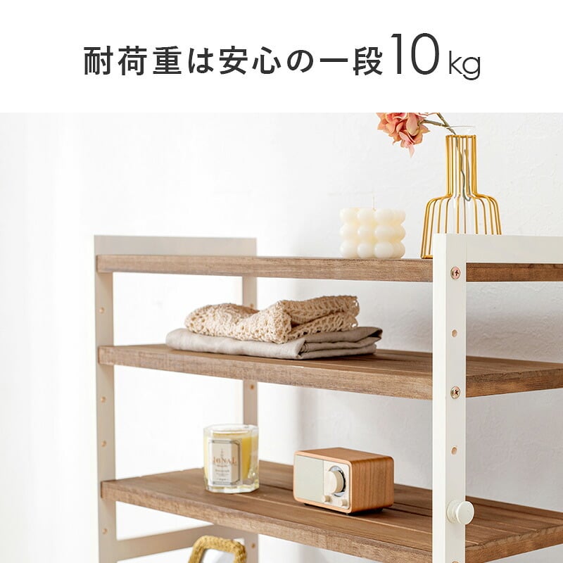 収納家具 ラック シューズ MSS-6711 棚5段/ロータイプ 幅65×奥行28×高さ92cm オープン 可動棚 高さ調整 最大18足収納 フック2個付 天然木 サンダル ブーツ 靴 選べる11パターン パイン材 シンプル ダークグレー