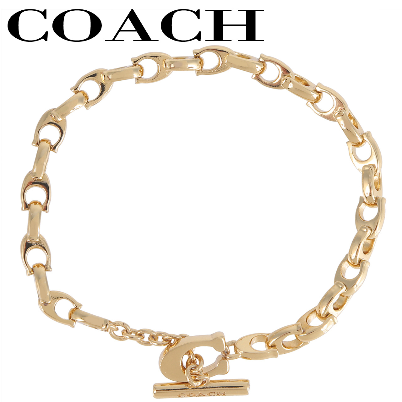 コーチ ブレスレット ゴールド シルバー シグネチャー 女性 レディース COACH 選べる2カラー 【376745GLD710 376745RHO030】 ジュエリー アクセサリー 【ラッピング無料 誕生日 お祝い プレゼント ギフト 贈り物】