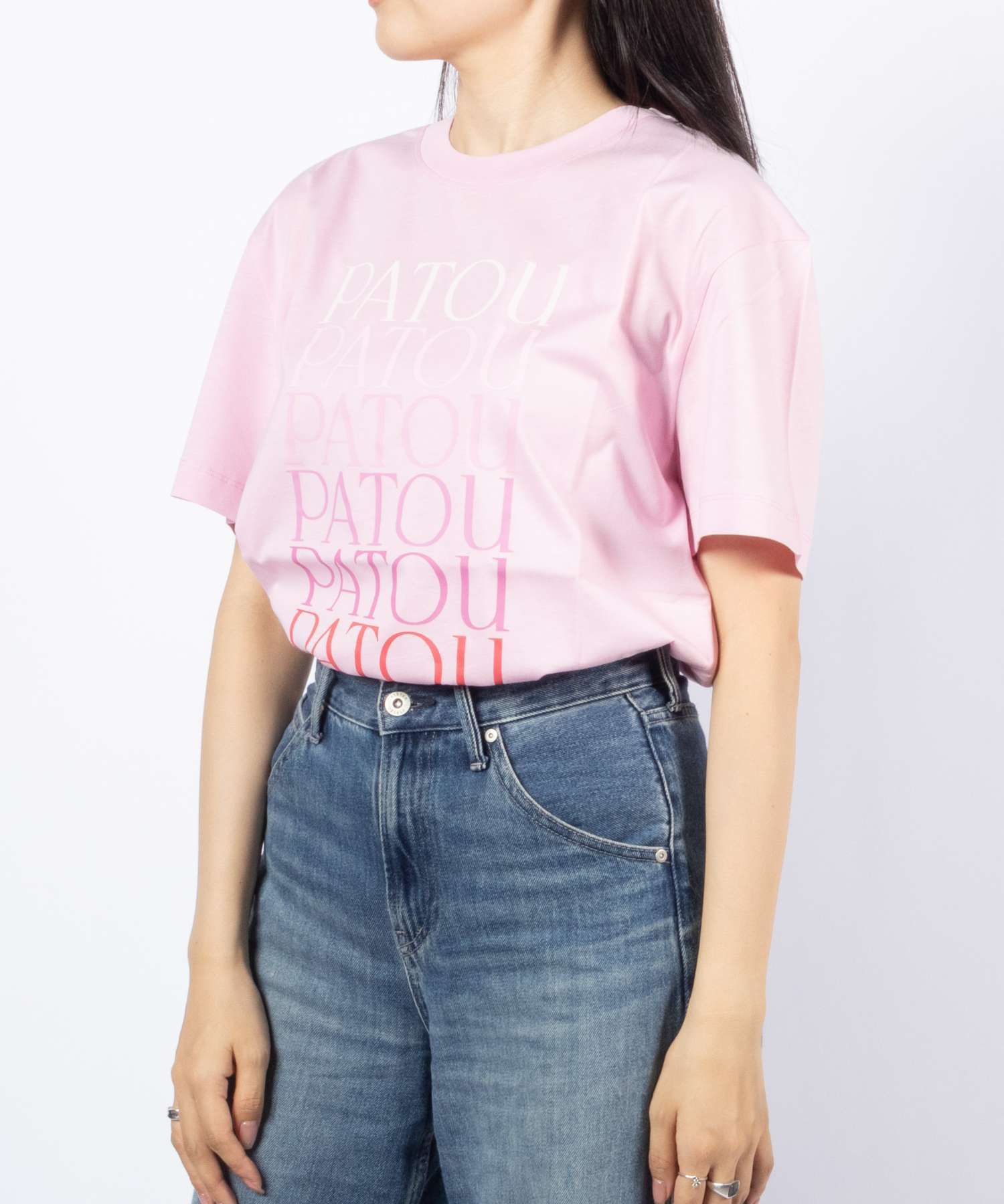 パトゥ PATOU TEE SHIRT オーガニックコットン ロゴ Tシャツ JE1129999 Tシャツ 半袖 レディース トップス
