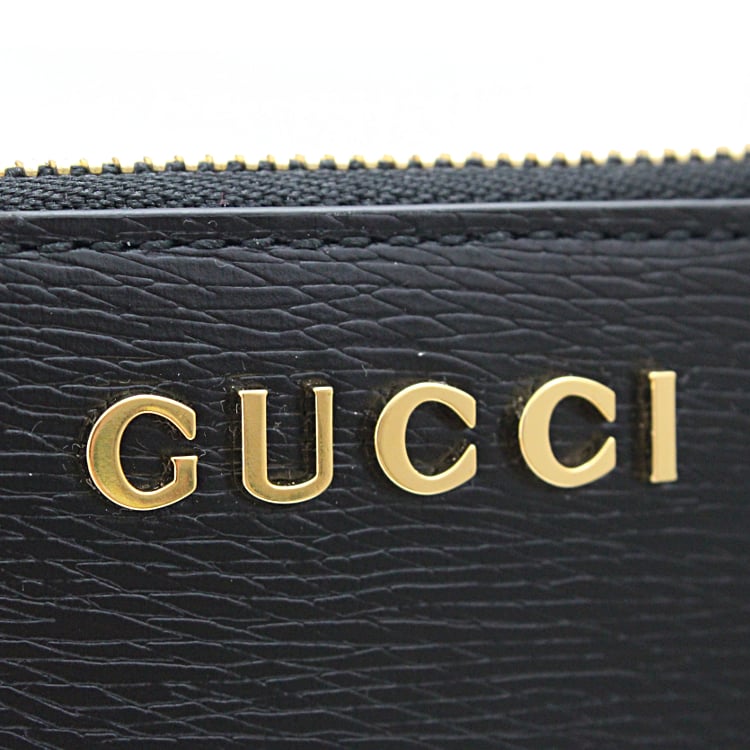 【希少モデル】グッチ GUCCI コインケース 小銭入れ カードケース レディース メンズ キーフック付き 黒/ブラック 790102 ブランド  ギフト プレゼント【送料無料】