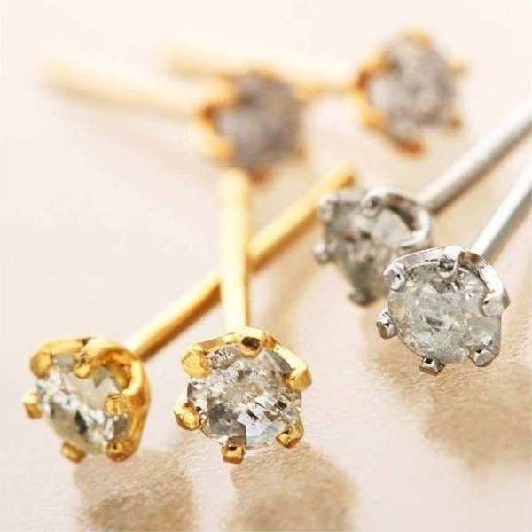 ダイヤモンドピアス プラチナ Pt900 K18 ゴールド 0.1ct レディース ジュエリー シンプル 一粒 18金 イエローゴールド ピンクゴールド ペア ギフト プレゼント アクセサリー