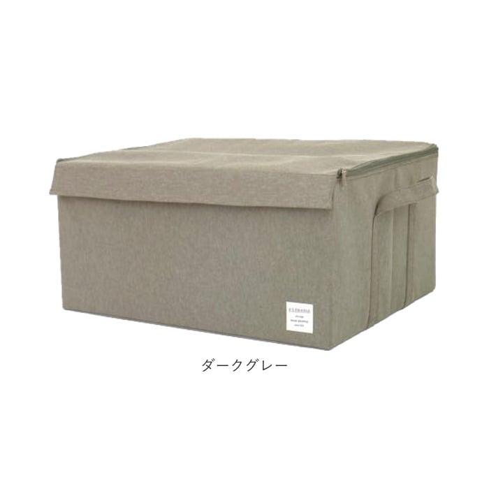 収納ボックス フタ付き おしゃれ 通販 布 ふた付き 折りたたみ ファスナー 大容量 収納ケース ストレージボックス 蓋付き 押し入れ収納 シンプル 衣類 洋服 CD DVD ストレリア ナチュレ ボックス LL 東洋ケース 押入れ収納 収納家具