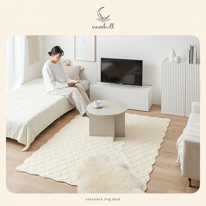 夏ラグ 夏用カーペット ラグ 洗える 夏用 ラグマット Neochill ネオチル キルトラグ かわいい 90×140 絨毯 カーペット 長方形 四角 無地 タオル地 パイル地 通年 洗濯可 滑り止め 1畳 1.5畳 小さめ ソファカバー マルチカバー