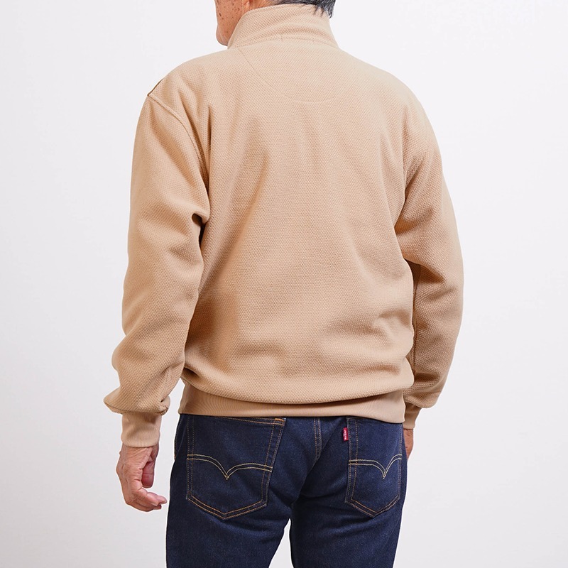 シニアファッション メンズ 80代 70代 60代 90代 秋冬 あったか 防寒 ジャカード柄×裏フリース ジップアップジャケット おじいちゃん 服 誕生日 プレゼント 紳士服 アウター ジャンパー 男性 祖父 お年寄り 老人 高齢者 ギフト（cki-mo1-85461533）