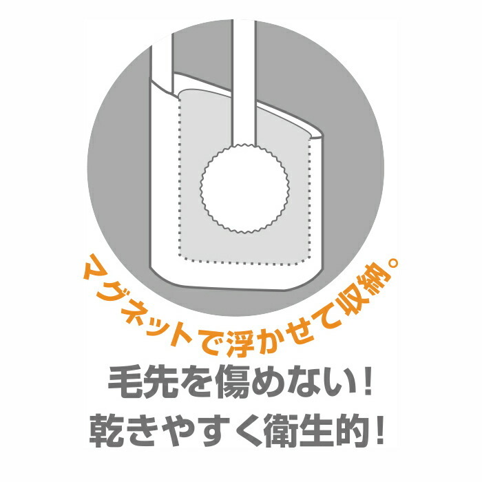 【浮かせて乾かす、衛生的なトイレブラシ】2015年度 グッドデザイン賞受賞 トイレブラシ ケース付き おしゃれ かわいい 衛生的 傷つけない シンプル 掃除用品 トイレ用品 トイレ掃除