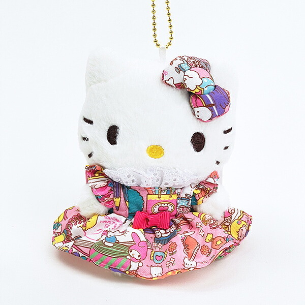サンリオ ハローキティ マスコットキーホルダー ラッピング柄 (ピンク) Sanrio