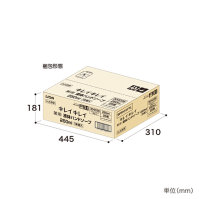 【ノベルティ専用・化粧箱入】ライオン キレイキレイ 薬用 液体ハンドソープ 25本セット（販促品 景品 粗品 記念品 イベント ご挨拶 ギフト 大量 まとめ買い 医薬部外品）