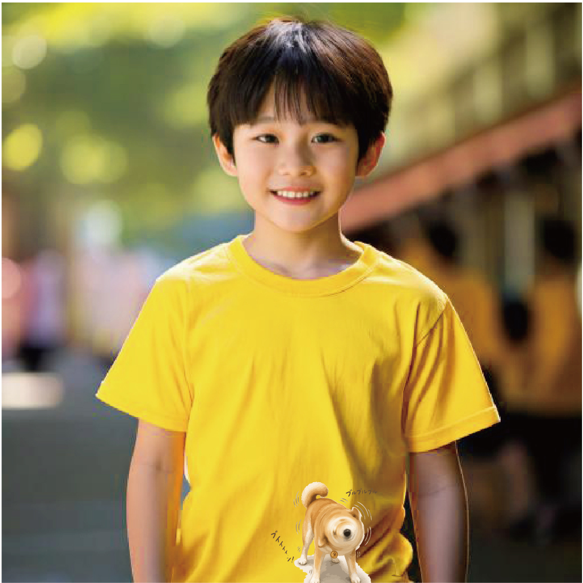 【Tシャツ 半袖 】276 柴犬ドリル 柴犬 ブルブル 回転 ぶるぶる 犬 大きいサイズ リンクコーデ オリジナル デザイン メンズ レディース キッズ [ 5.6オンス 厚手 綿100% 豊富なカラー ] コットン シャツ