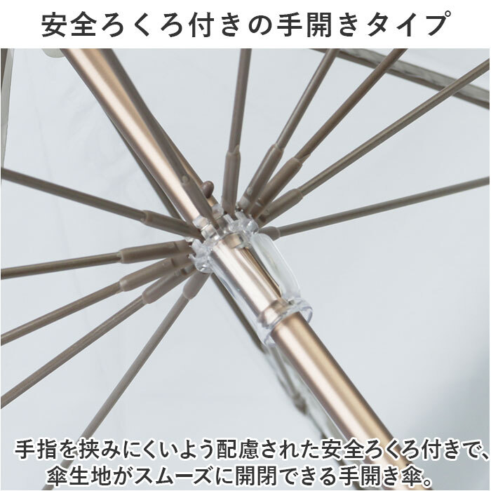 WPC ワールドパーティ 長傘 ビニール傘 通販 長雨傘 透明 グラスファイバー 太め グリップ 手開き 錆びにくい UNISEX PLASTIC 12K 12本骨 多骨 耐風 風に強い 大きめ 大きい 巻きやすい レディース メンズ 男女兼用 ユニセックス