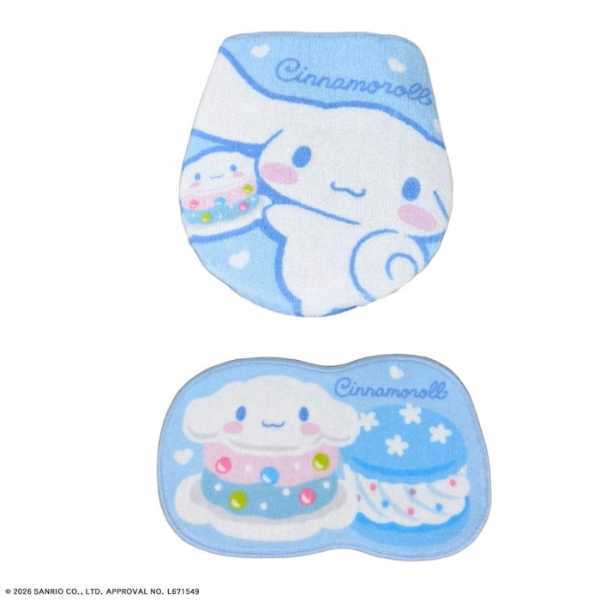 サンリオ シナモロール シナモン トイレ 2点セット フタカバー トイレマット 洗える 滑り止め キャラクター かわいい おしゃれ トイレタリー SB-719-S サンリオ正規ライセンス品