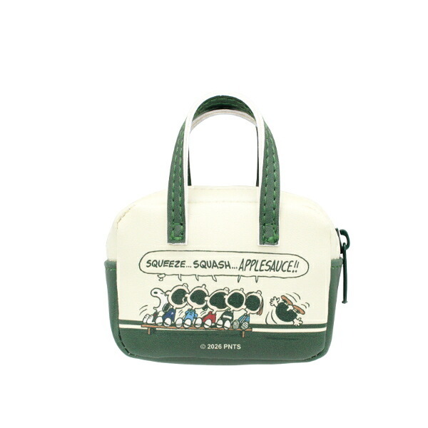 スヌーピー ミニボストンバッグ型ポーチ(Schoolfriend) Preppystyle schoolbus SNOOPY