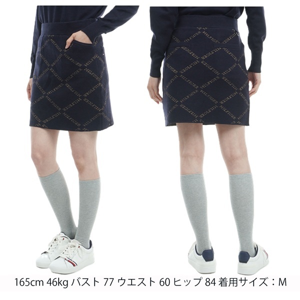 トミーヒルフィガー ゴルフ レディース モノグラムジャガード ニットスカート TOMMY HILFIGER THLA488 秋冬モデル お誕生日祝い お祝い 記念品 30代 40代 50代 60代 母の日 お母さん 還暦祝い 敬老の日 彼女 人気プレゼント プレゼント