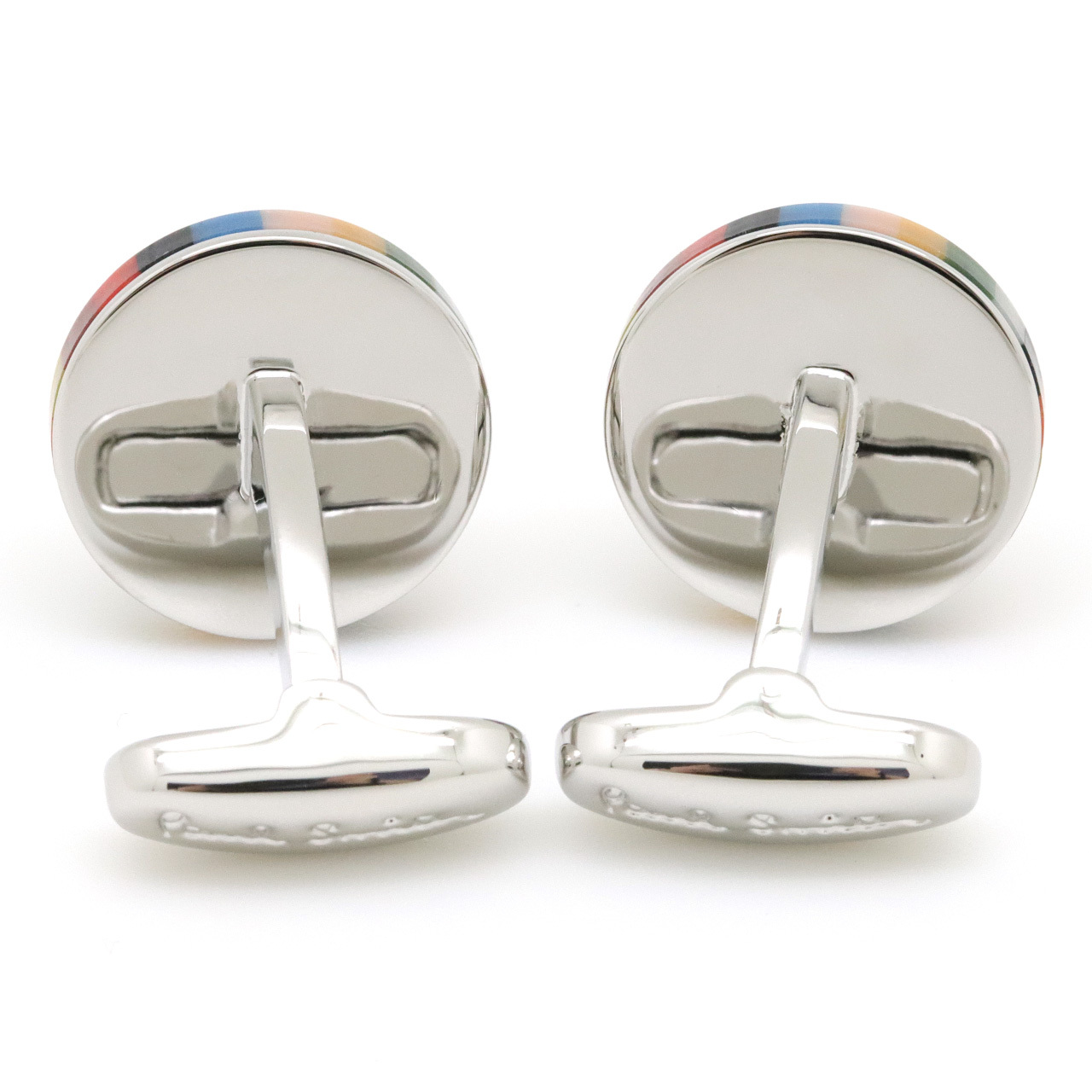 ポールスミス カフス PaulSmith カフスボタン カフリンクス メンズ ロゴ ラウンド シルバー マルチ M1A-CUFF-MEDGEL 92 【ラッピング無料 誕生日 お祝い プレゼント ギフト 贈り物】 送料無料