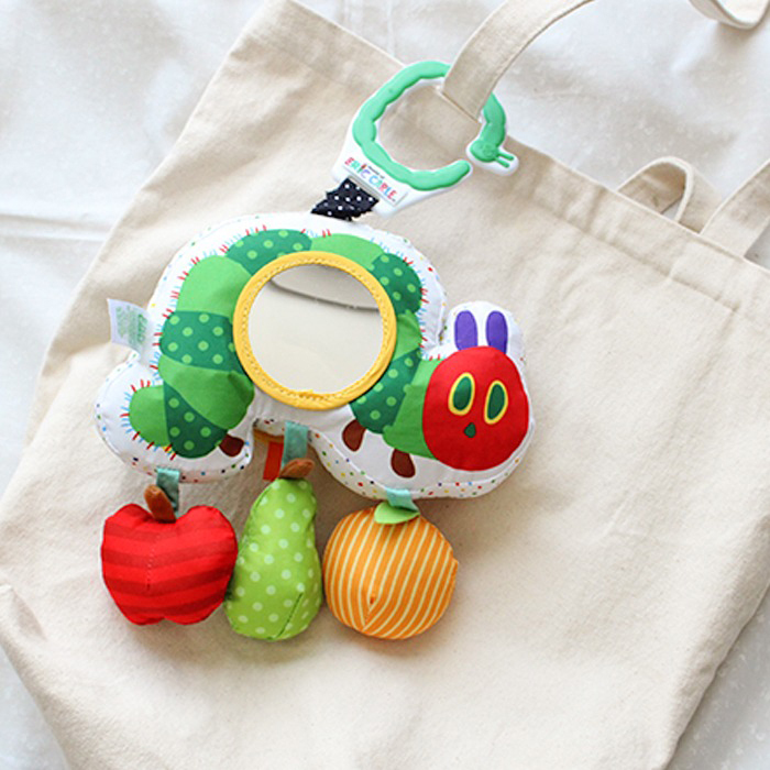 はらぺこあおむし アクティビティミラートイ | 布製 おもちゃ オモチャ 玩具 トイ 鏡 ミラー ベビーカー 吊り下げ 取り付け お出かけ