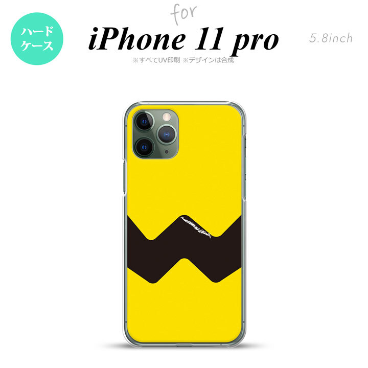 iPhone11Pro iPhone11 Pro スマホケース ハードケース ギザギザ 黄 黒 メンズ レディース nk-i11p-191