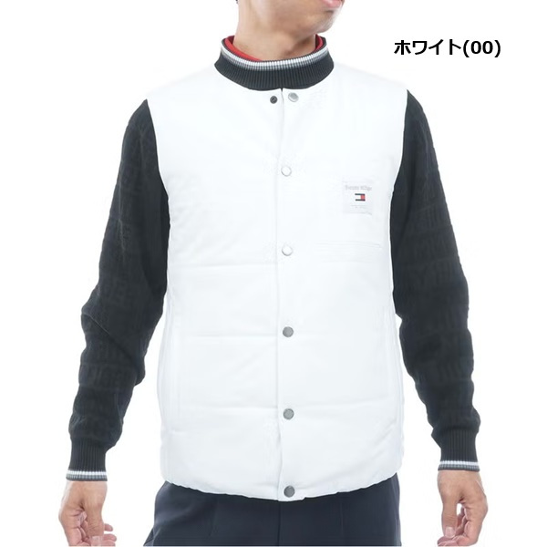 トミーヒルフィガー ゴルフ メンズ ノーカラー 中綿ベスト TOMMY HILFIGER THMA674 2026年秋冬モデル お誕生日祝い お祝い 記念品 お父さん 父の日 彼氏 男性 30代 40代 50代 60代  還暦祝い 敬老の日 人気プレゼント プレゼント