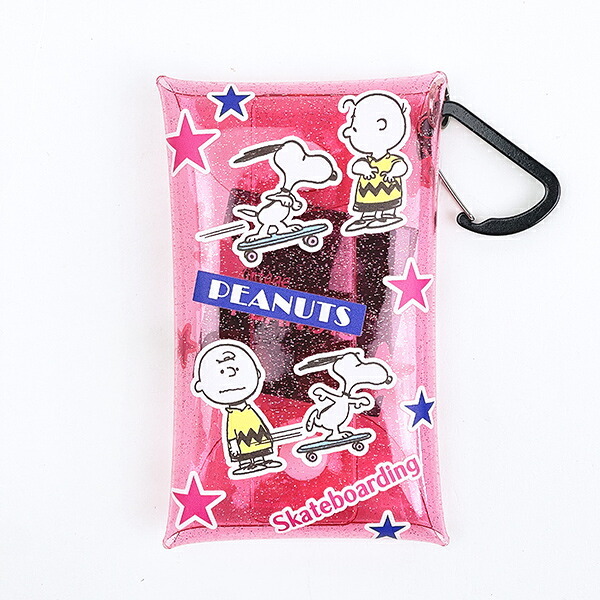 スヌーピー クリアマルチケース(S) スケートボード SNOOPY