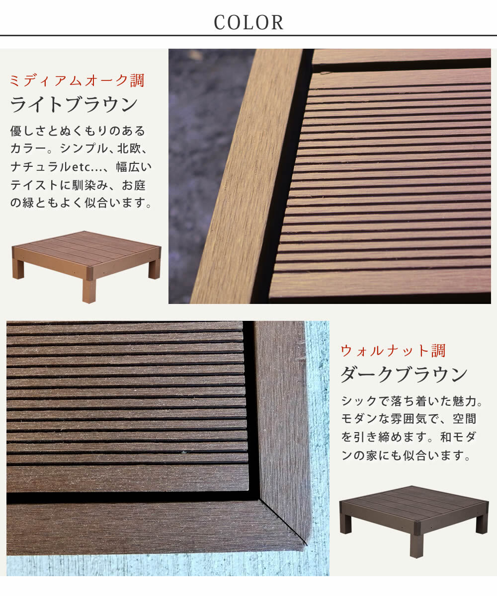 人工木ウッドデッキ ecofeel エコフィール 1台 PWDE-1P