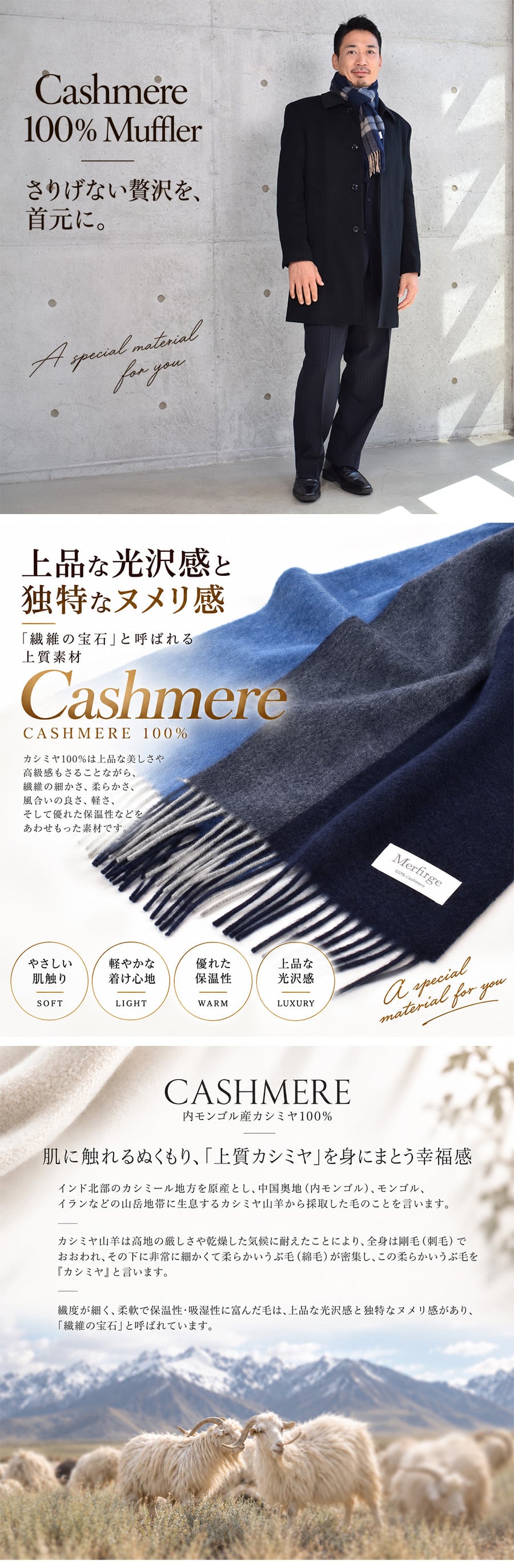 カシミヤ  マフラー メンズ カシミア マフラー  名入れ 刺繍 名前 ネーム刺繍   厚手 無地 シンプル 誕生日 秋 冬  男性 ブランド クリスマス ギフト プレゼントスーツ プレゼント(cs0099m)