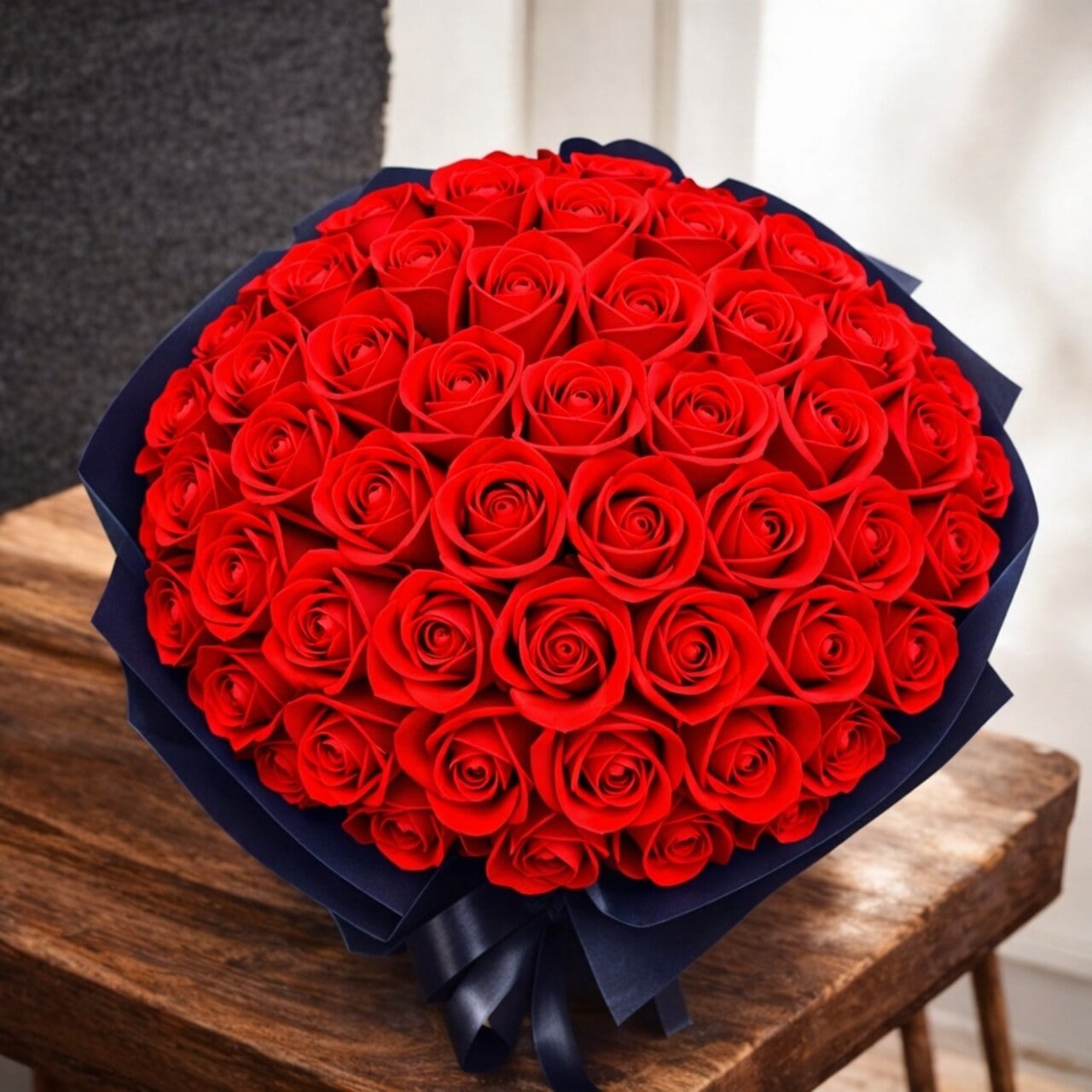 【ルビーレッド】「サヴォンローズ」 花束 ブーケ バラの花束 薔薇の花束 花ギフト フラワーギフト フラワーボックス プロポーズ サプライズ ソープフラワー シャボンフラワー 石鹸フラワー 石鹸の花 石鹸のバラ 枯れない花 インテリア 母の日 父の日 敬老の日 クリスマス バレンタイン ホワイトデー 誕生日 入学 卒業 就職 結婚祝い 結婚記念日 退職祝い 記念日 