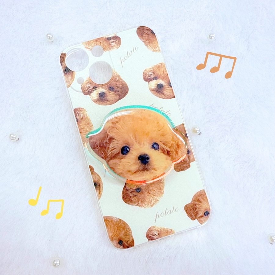 お好きなお写真で作れる♪オリジナル オーロラ スマホグリップ 愛犬 愛犬グッズ オリジナルグッズ うちの子 うちの子グッズ iphoneケース スマホケース オーダーメイド ペットグッズ スマホアクセサリー 犬用品 わんちゃんグッズ ギフト 虹の子  父の日 母の日 ぷくぷく