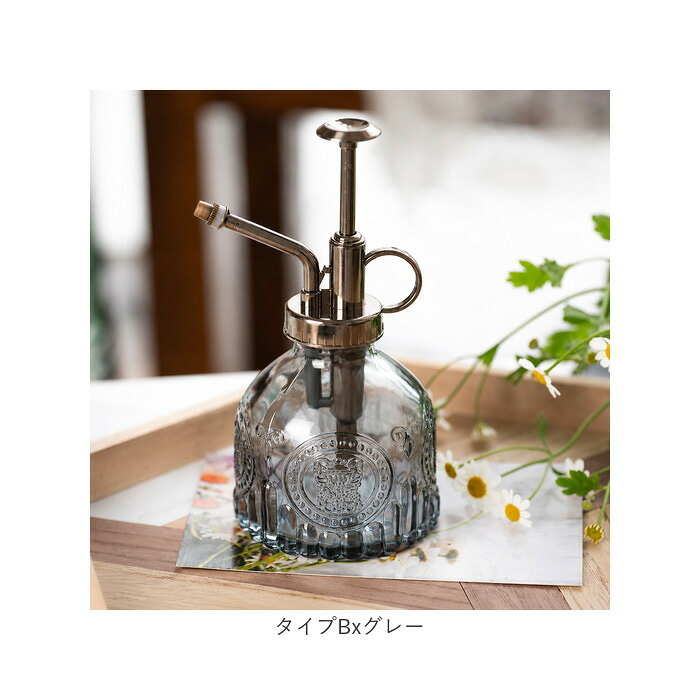 霧吹き おしゃれ 通販 じょうろ スプレーボトル 観葉植物 葉水 ガーデニング雑貨 おしゃれ霧吹き レトロデザイン 園芸用スプレー ミストスプレー インテリア雑貨 プッシュ式ポンプ 水やり アンティーク風 室内観葉植物 お洒落 散水用ボトル