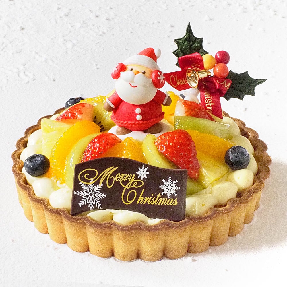 クリスマス 2026 予約 Xmas 人気 かわいい クリスマスケーキ フルーツタルト 5号 4～6名様用 冷凍