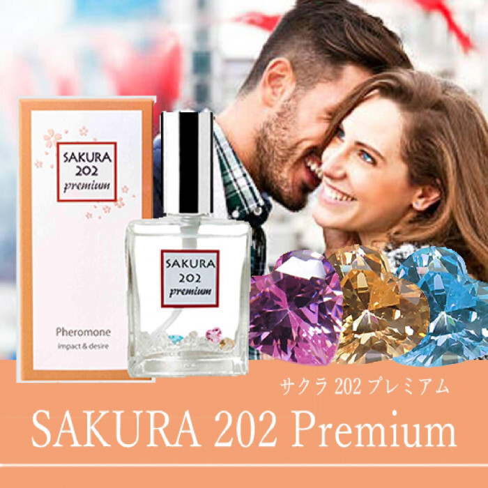 フェロモン香水 SAKURA 202 プレミアム 30ml 無香料 ジェンダーレス フレグランス スプレー 恋愛運 パワーストーン配合 魅力アップ 男女兼用