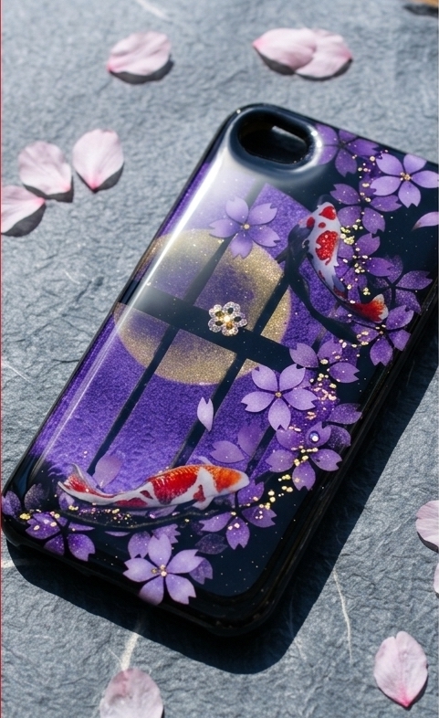 【全機種対応】スマホケース『奈』名入れ 送料無料 和柄 和風 桜 職人 伝統工芸 ハンドメイド ハードケース 手帳型 iPhone 17 Xperia AQUOS Android 各機種対応