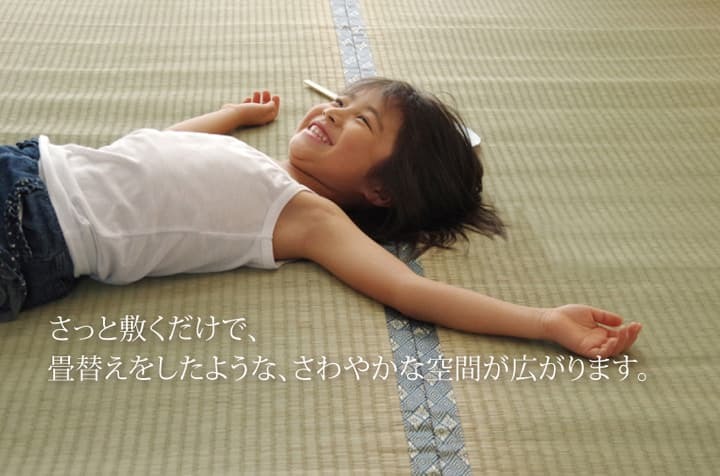 夏ラグ 夏用カーペット 純国産 い草 上敷き カーペット 糸引織 『湯沢』 江戸間3畳(約176×261cm）