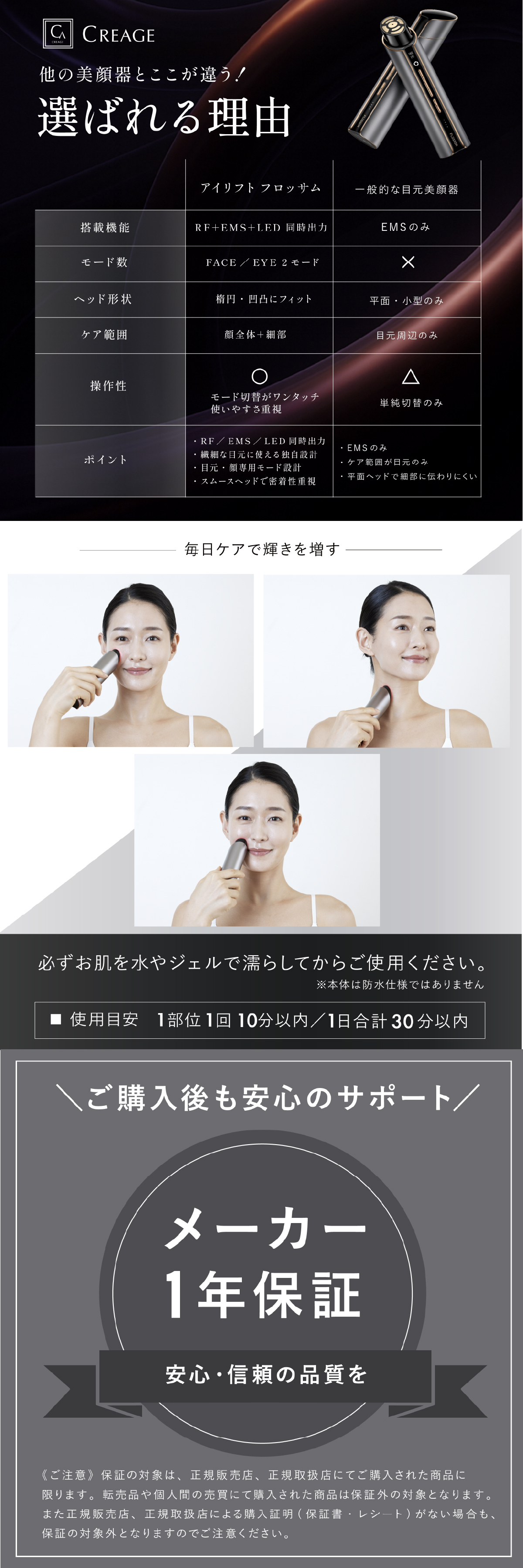 目元美顔器 ヤーマン クリアージュ アイリフトフロッサム CREAGE YA-MAN EMS RF LED アイケア 美顔器 目元ケア 口元 フェイスライン 顔 首 おでこ フェイスケア コンパクト 家庭用美容器 美容家電 女性 母 妻 美容好き 誕生日 母の日 記念日 プレゼント 美容ギフト