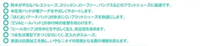 インソール 女性用 フラットシューズ 中敷き 衝撃吸収 アーチサポート 抗菌 防臭 バレエシューズ パンプス ローファー スリッポン 疲れにくい 靴底 滑り止め レディース 22.5 23.0 23.5 24.0 24.5 25.0 25.5