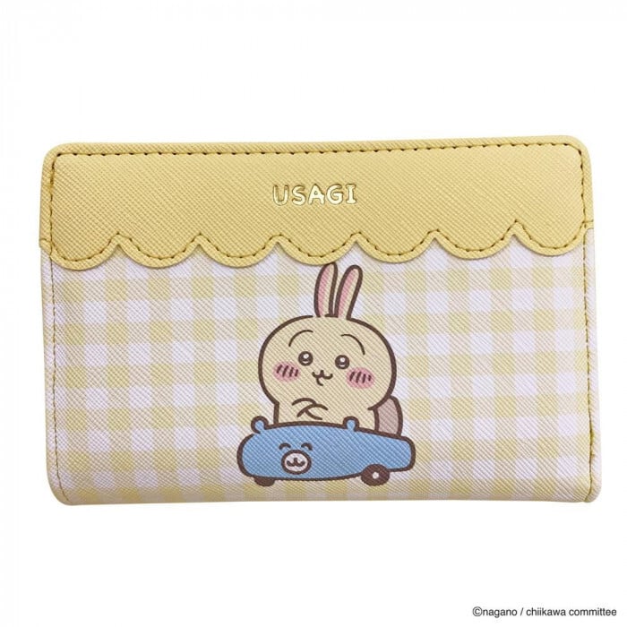 【1月20日入荷分予約受付中】 ちいかわ ファスナー財布 うさぎ イエロー 黄色 財布 ミニ財布 ウォレット キャラクター グッズ 子供用 大人用 レディース キッズ 小銭入れ カードケース 収納 小物入れ プレゼント ギフト