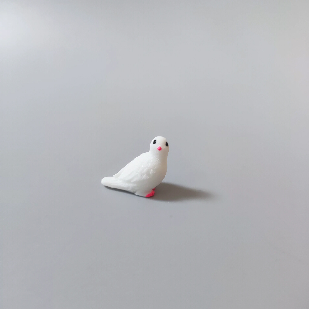 ハト 置物 8個セット ミニチュア 小鳥 オブジェ かわいい 鳥 フィギュア 樹脂製 卓上 飾り 箱庭 ジオラマ DIY ガーデニング インテリア デスク 雑貨 プレゼント