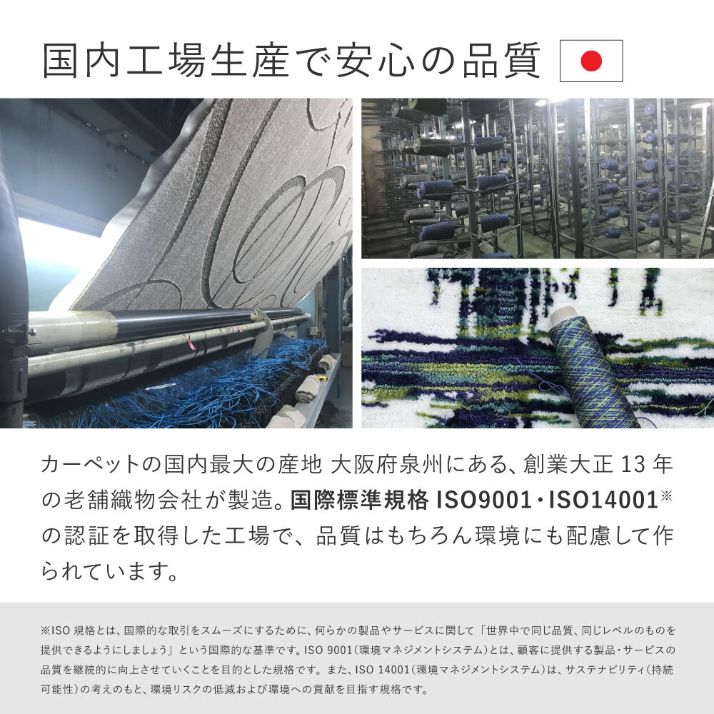ラグ カーペット 国産高機能 ジャスト 防ダニ 抗菌 防臭 抗ウイルス 消臭 花粉対策 日本製 オールシーズン ホット 床暖房対応 おしゃれ 長方形 約190×190cm